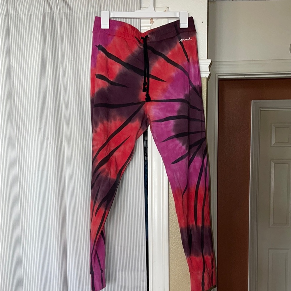 PINK Tie-Dye Joggers